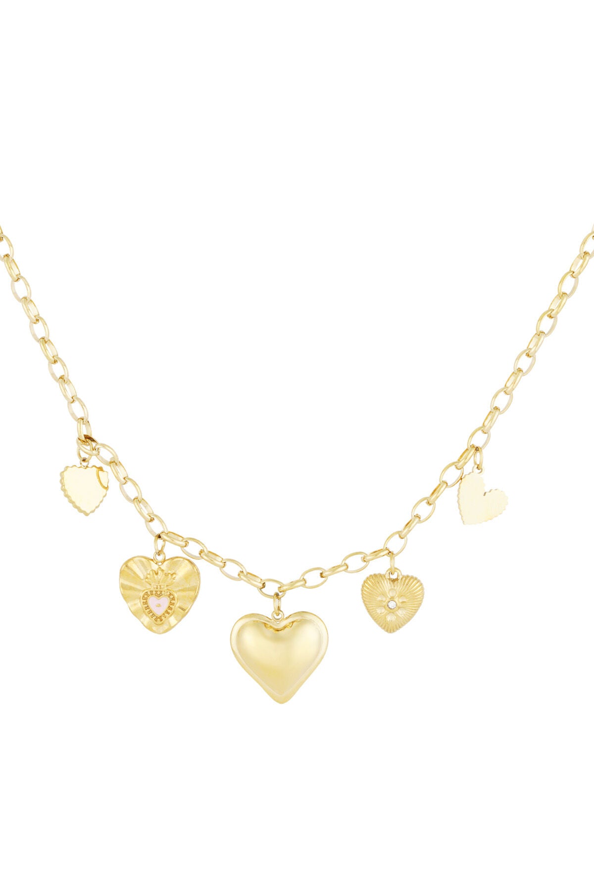 Elegant Heart Pendant Necklace - Timeless Silver & Gold