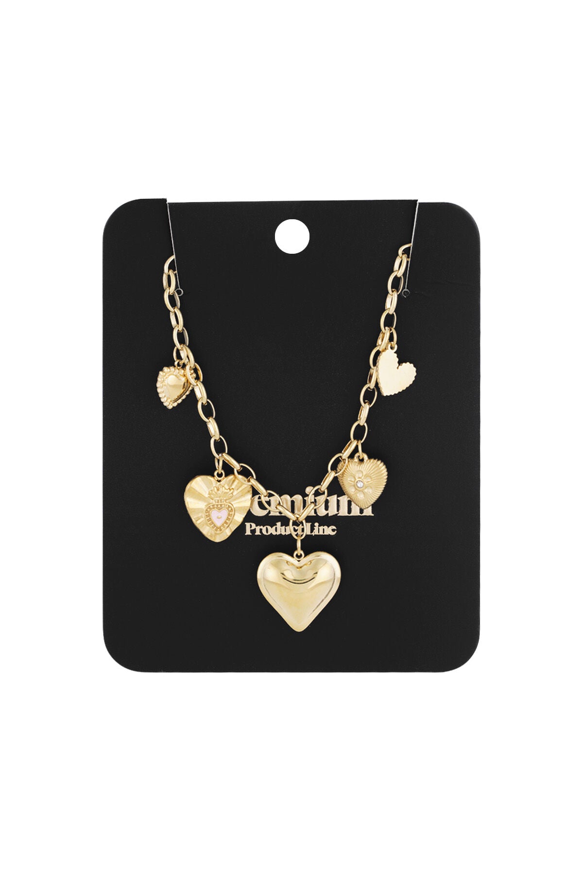Elegant Heart Pendant Necklace - Timeless Silver & Gold