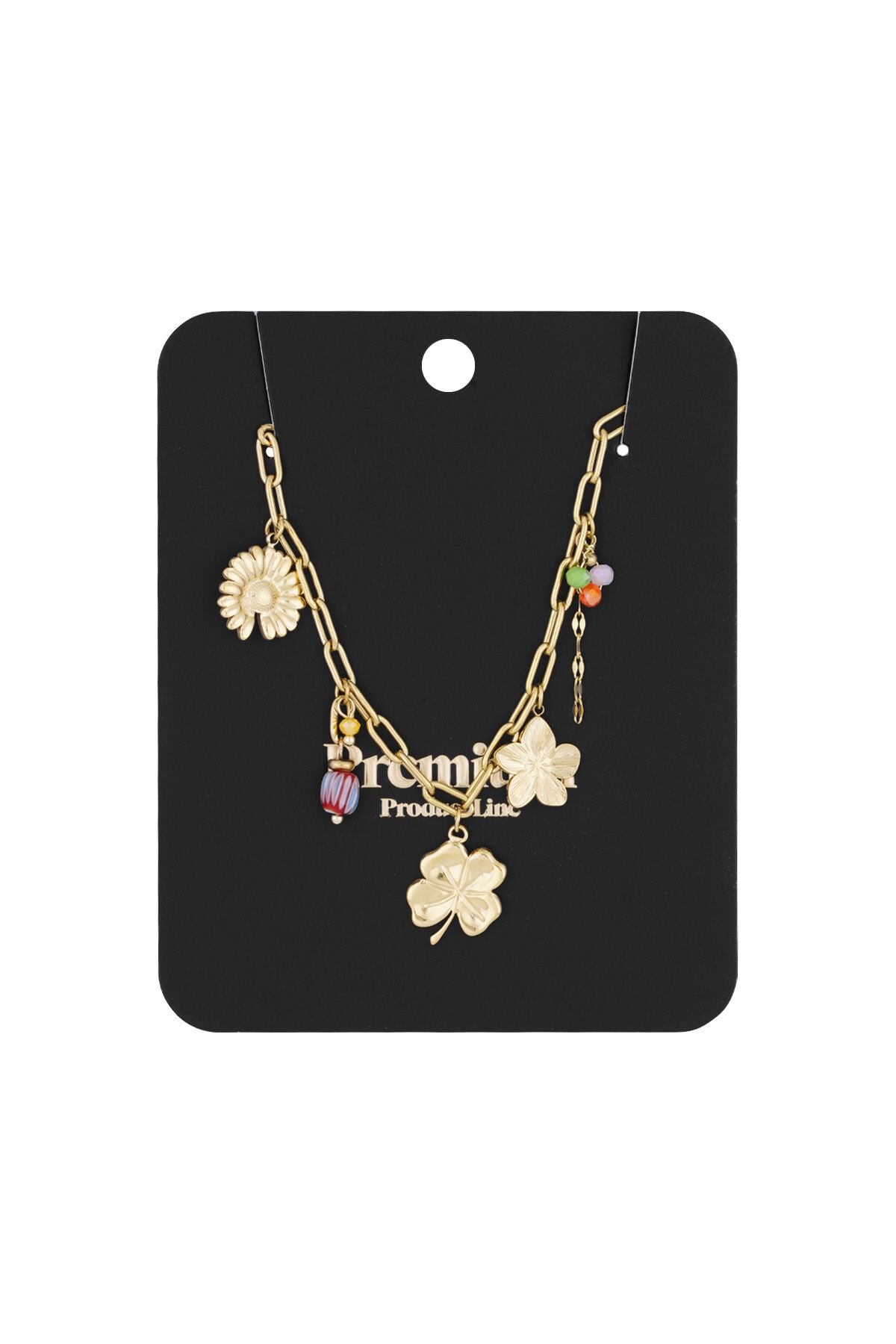 Elegant Gold Color Flower Pendant Necklace for Women