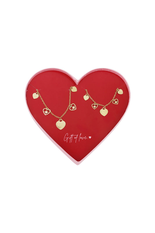 Elegant Gold Stainless Steel Charm Bracelet
