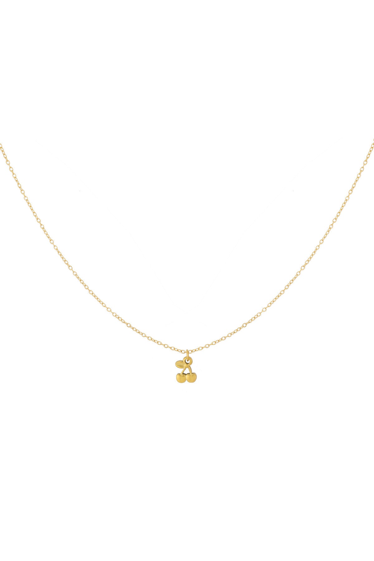 Elegant Gold-Color Fruit Pendant Necklace for Women