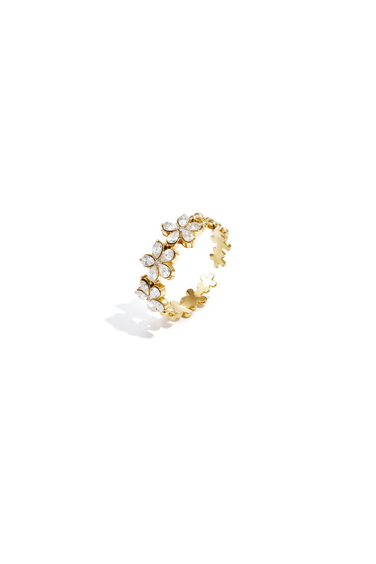 Elegant Adjustable Rhinestone Ring - All Fit