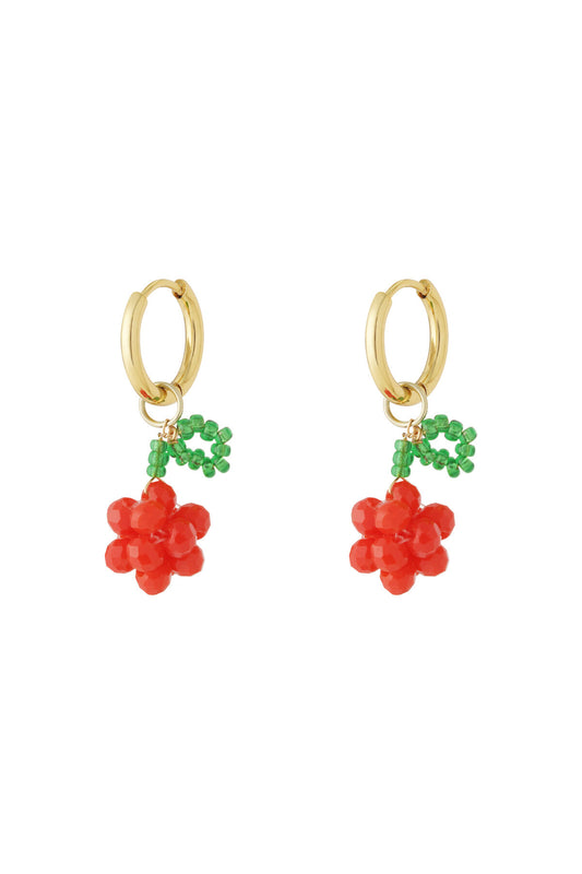 Chic Red Fruit Drop Earrings for Summer
