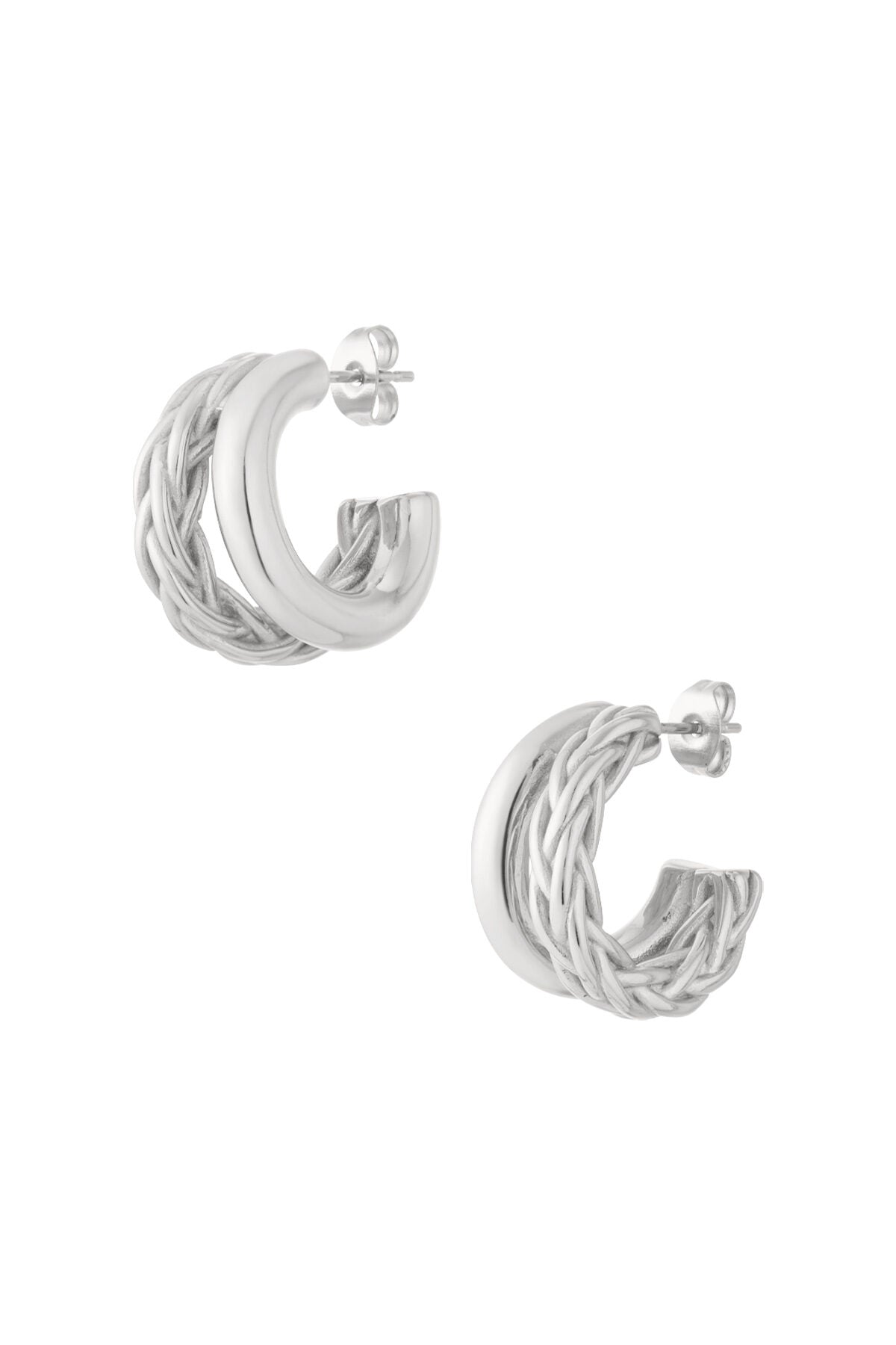 Stylish Stainless Steel Irregular Hoop Earrings