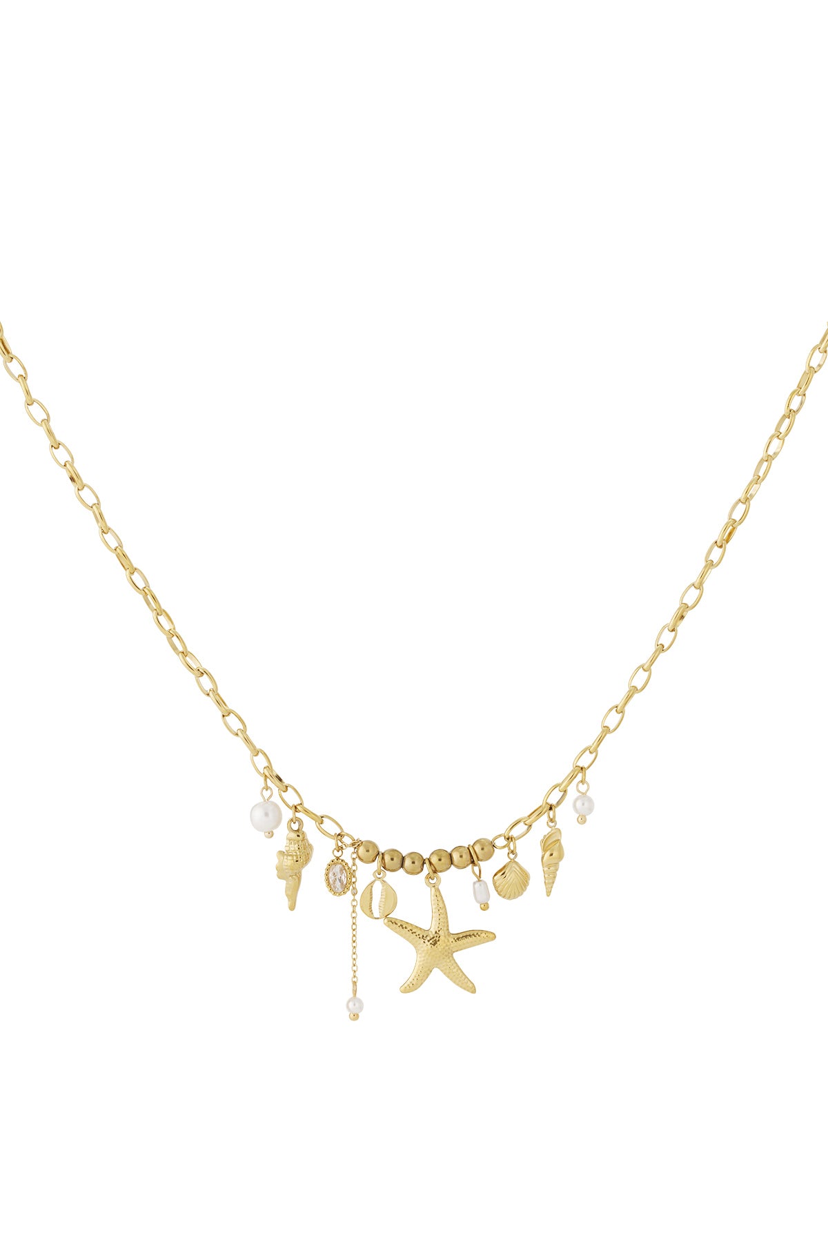 Elegant Oceanic Style 14K Gold Plated Pendant Necklace
