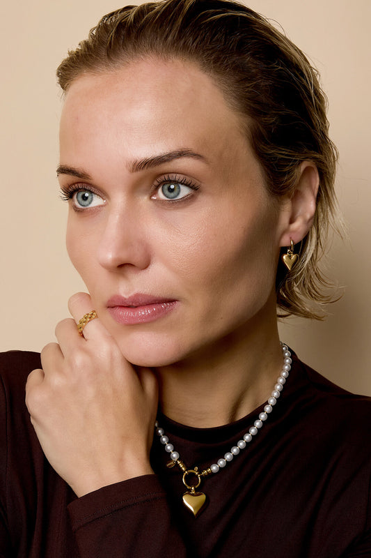 Elegant Heart-Shaped Drop Earrings for Everyday Wear