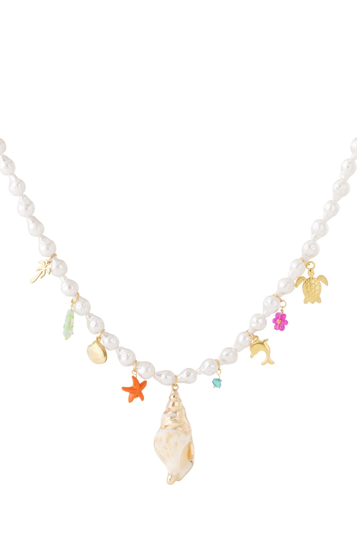 Elegant White Beaded Necklace for Spring/Summer