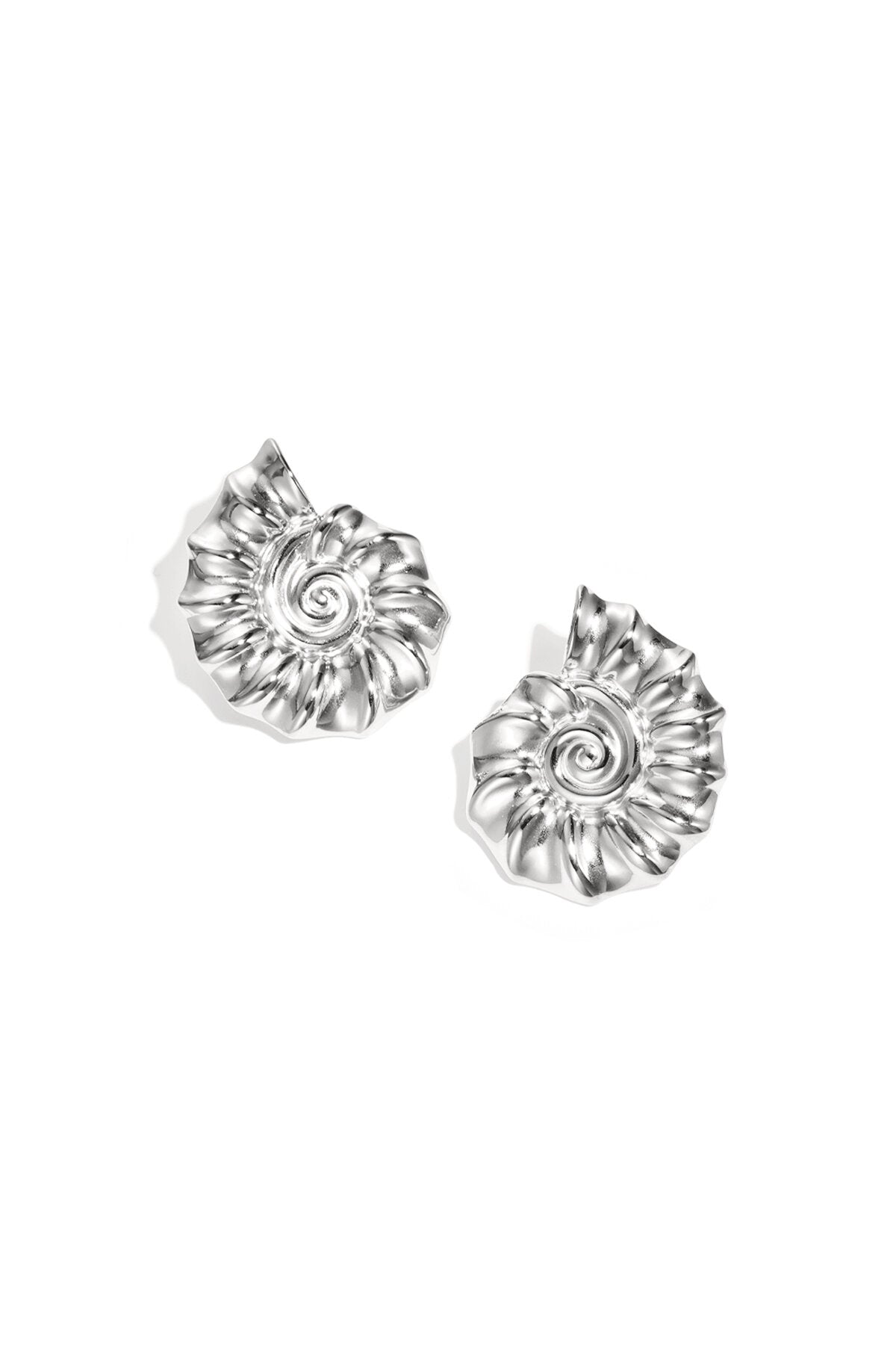 Stylish Shell Stud Earrings for Women - Silver & Gold
