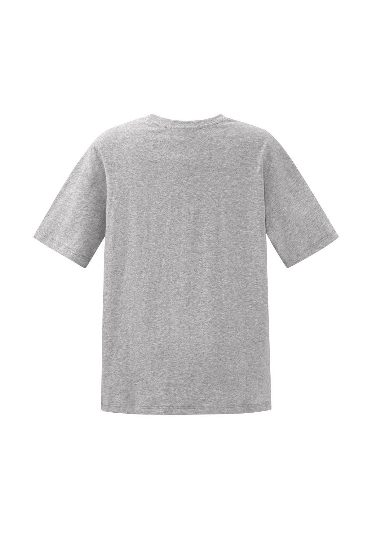 Casual Grey Cotton T-Shirt for All Fits