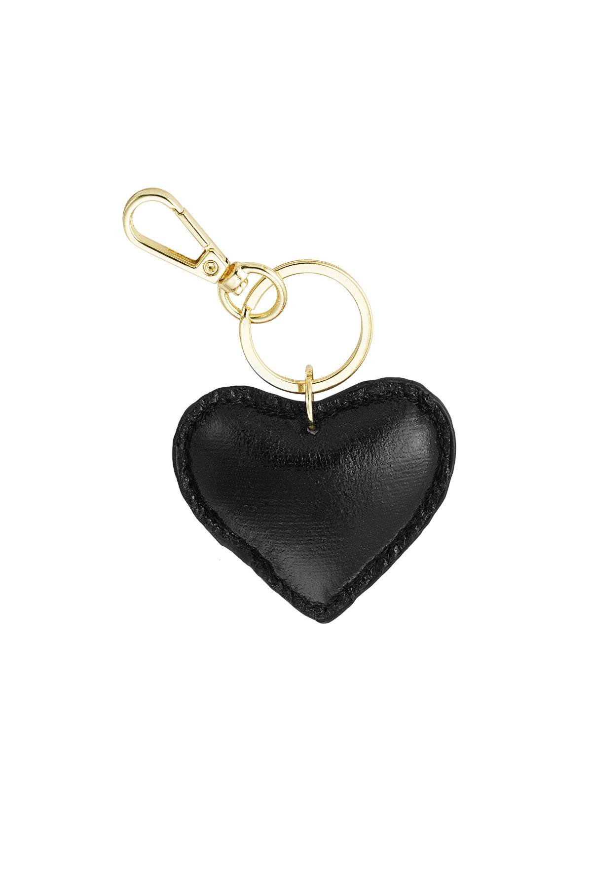 Chic Heart-Shaped PU Leather Keychain for Everyday Style