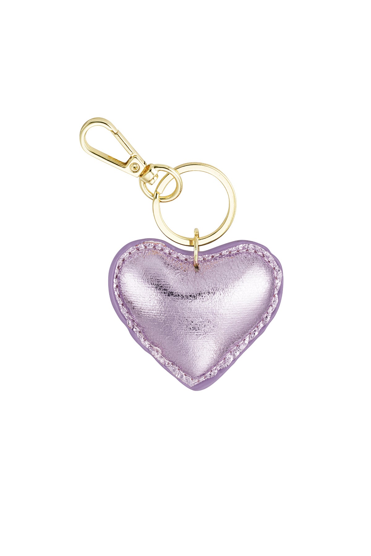 Chic Heart-Shaped PU Leather Keychain for Everyday Style