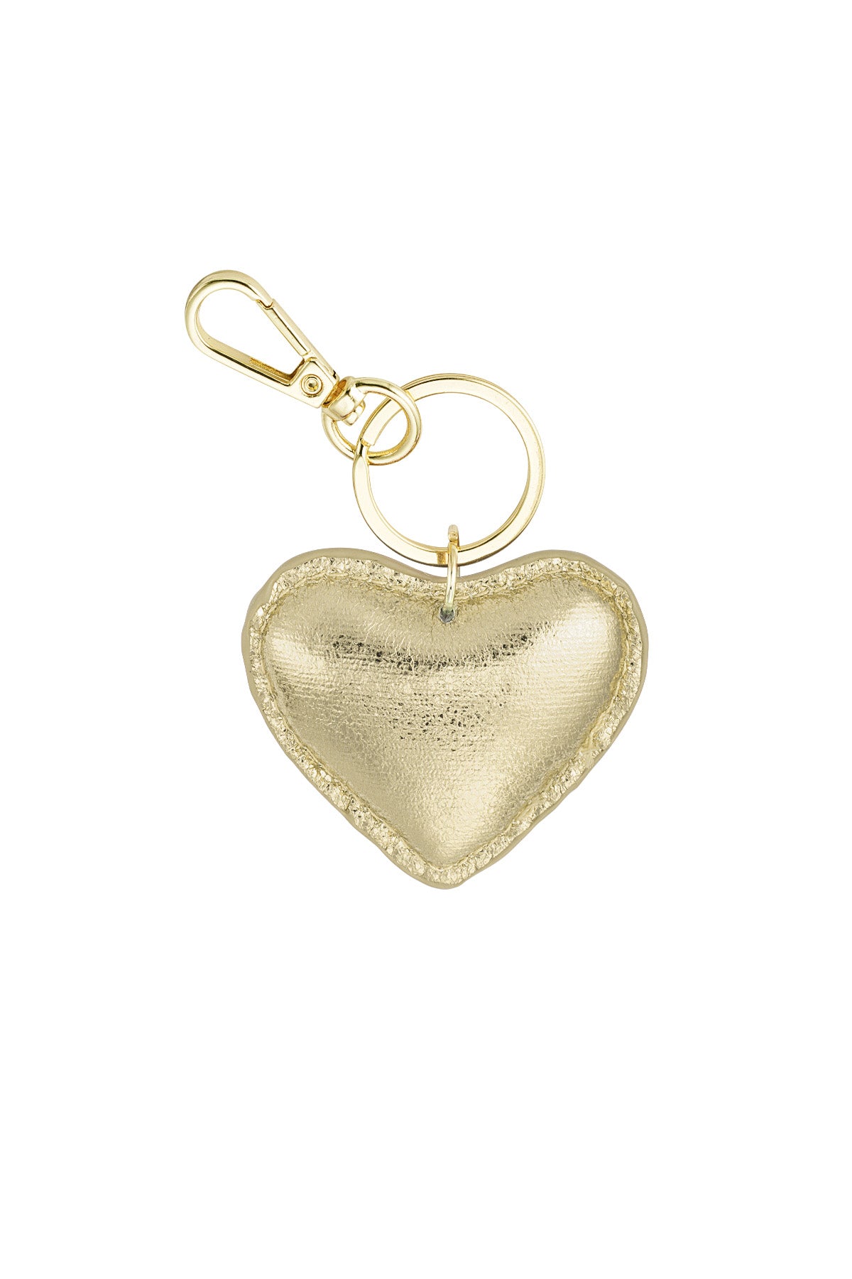 Chic Heart-Shaped PU Leather Keychain for Everyday Style
