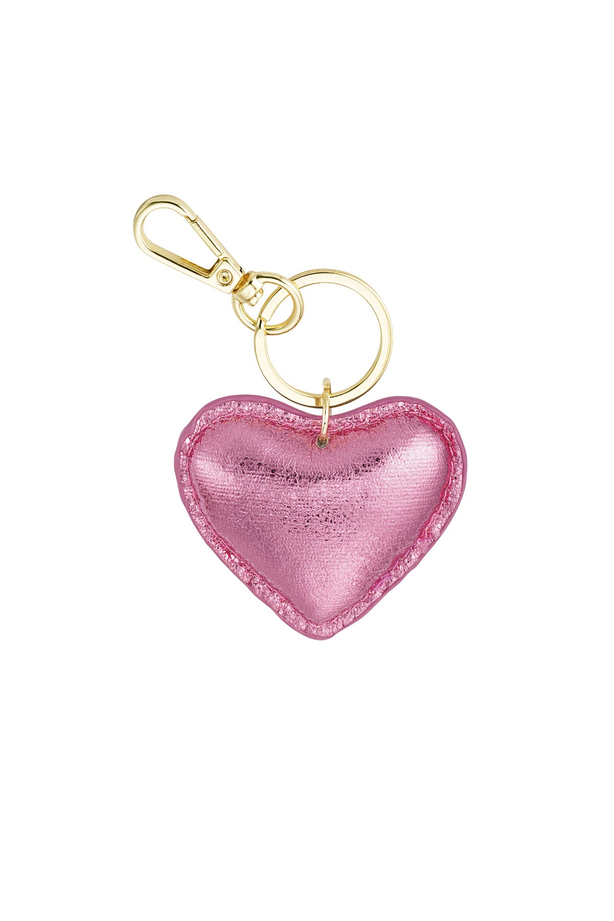 Chic Heart-Shaped PU Leather Keychain for Everyday Style