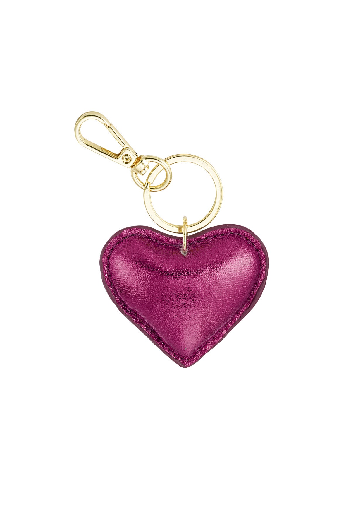 Chic Heart-Shaped PU Leather Keychain for Everyday Style
