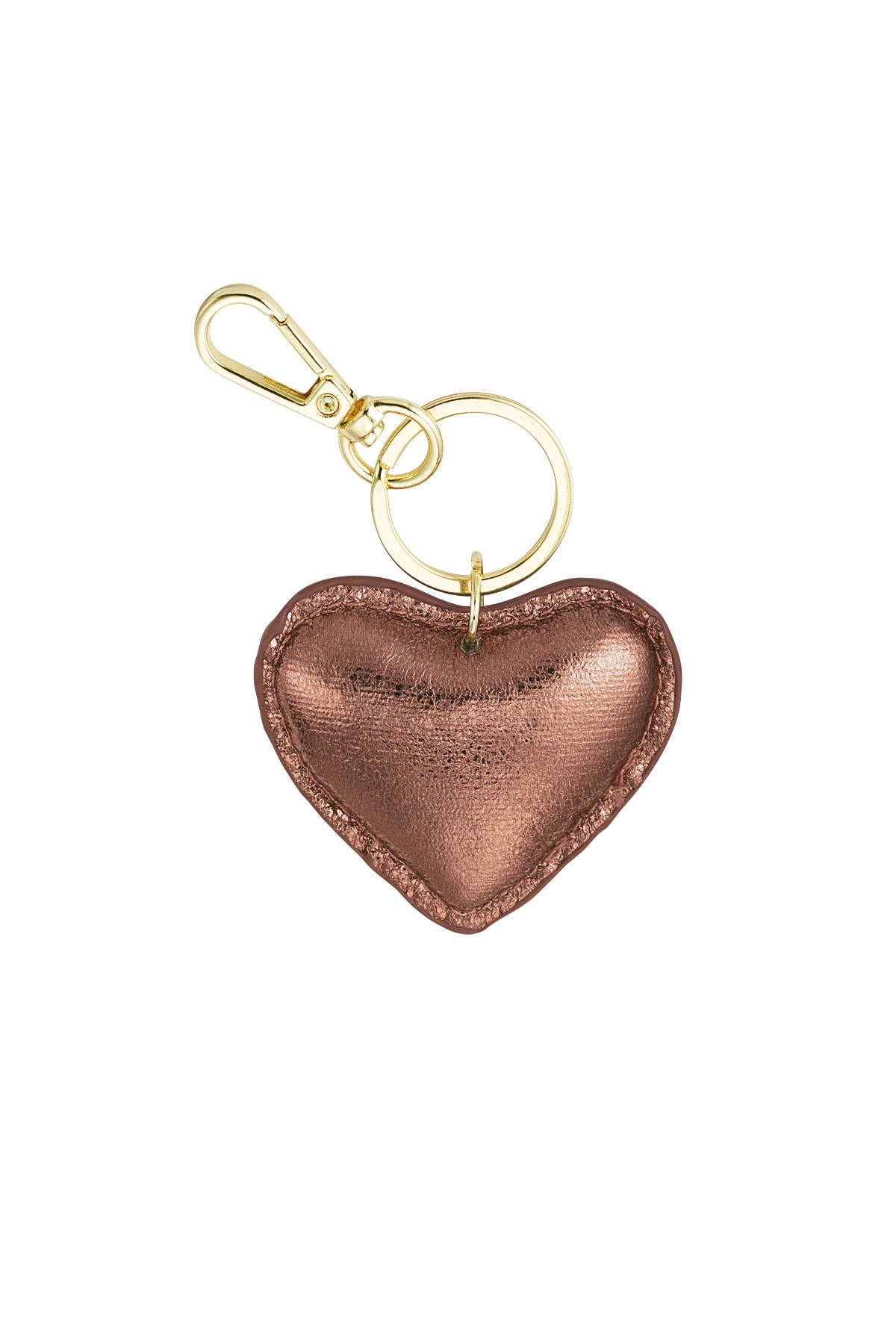 Chic Heart-Shaped PU Leather Keychain for Everyday Style
