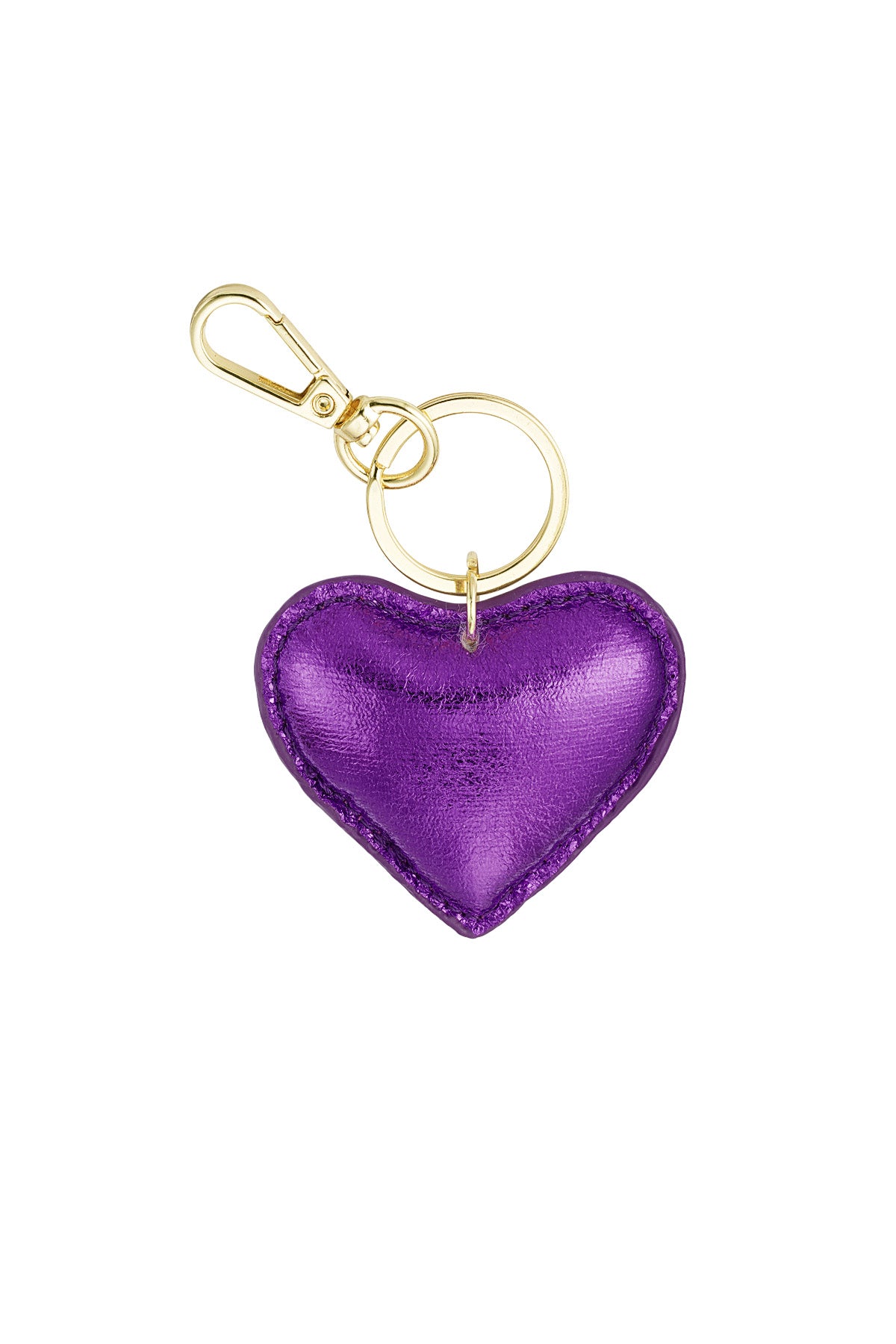 Chic Heart-Shaped PU Leather Keychain for Everyday Style
