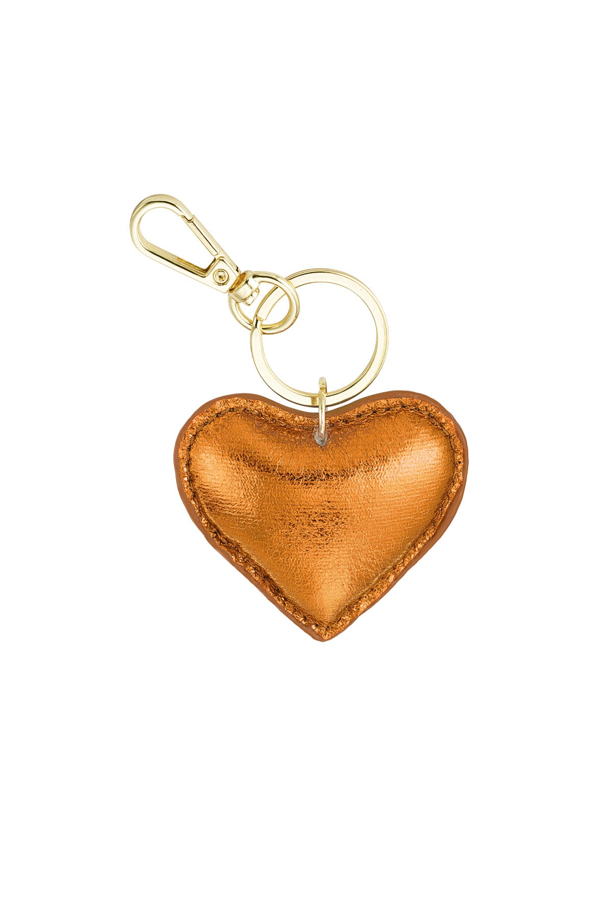 Chic Heart-Shaped PU Leather Keychain for Everyday Style