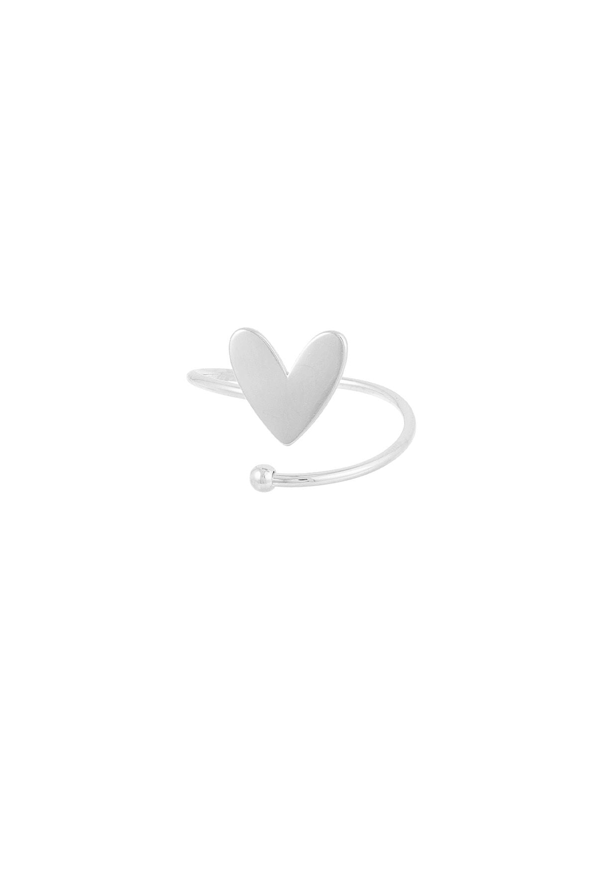 Elegant Minimalist Heart Ring in Silver & Gold