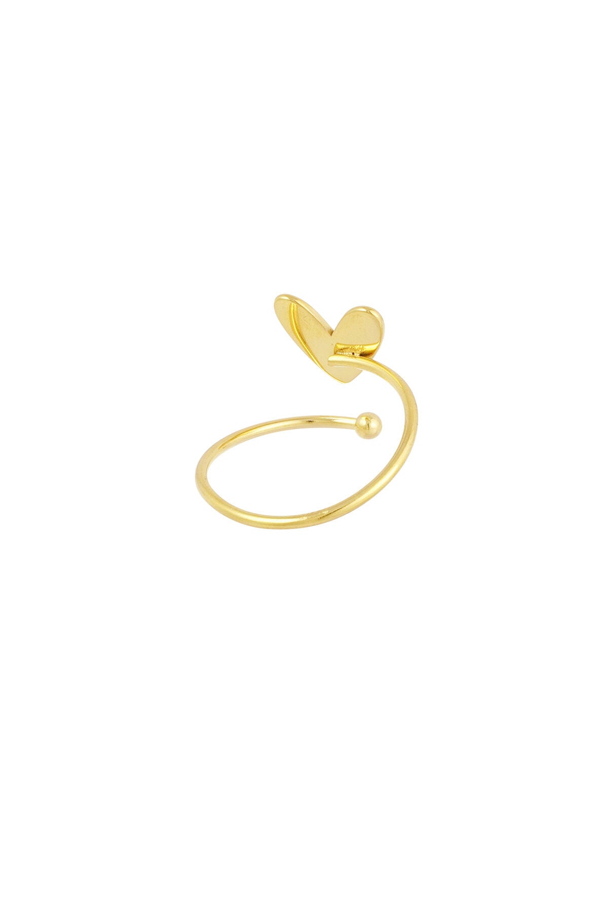 Elegant Minimalist Heart Ring in Silver & Gold