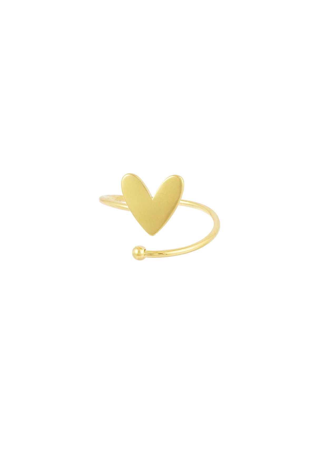 Elegant Minimalist Heart Ring in Silver & Gold