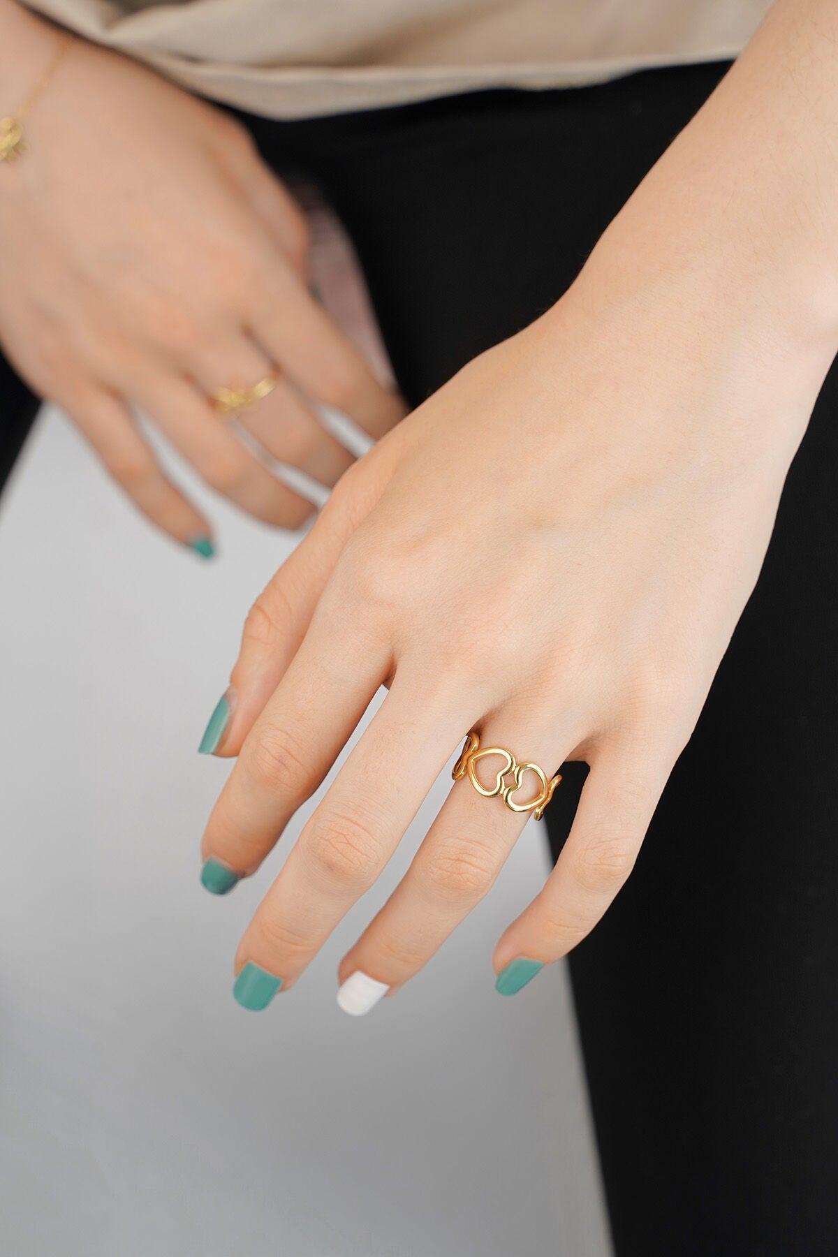 Elegant Adjustable Minimalist Heart Ring