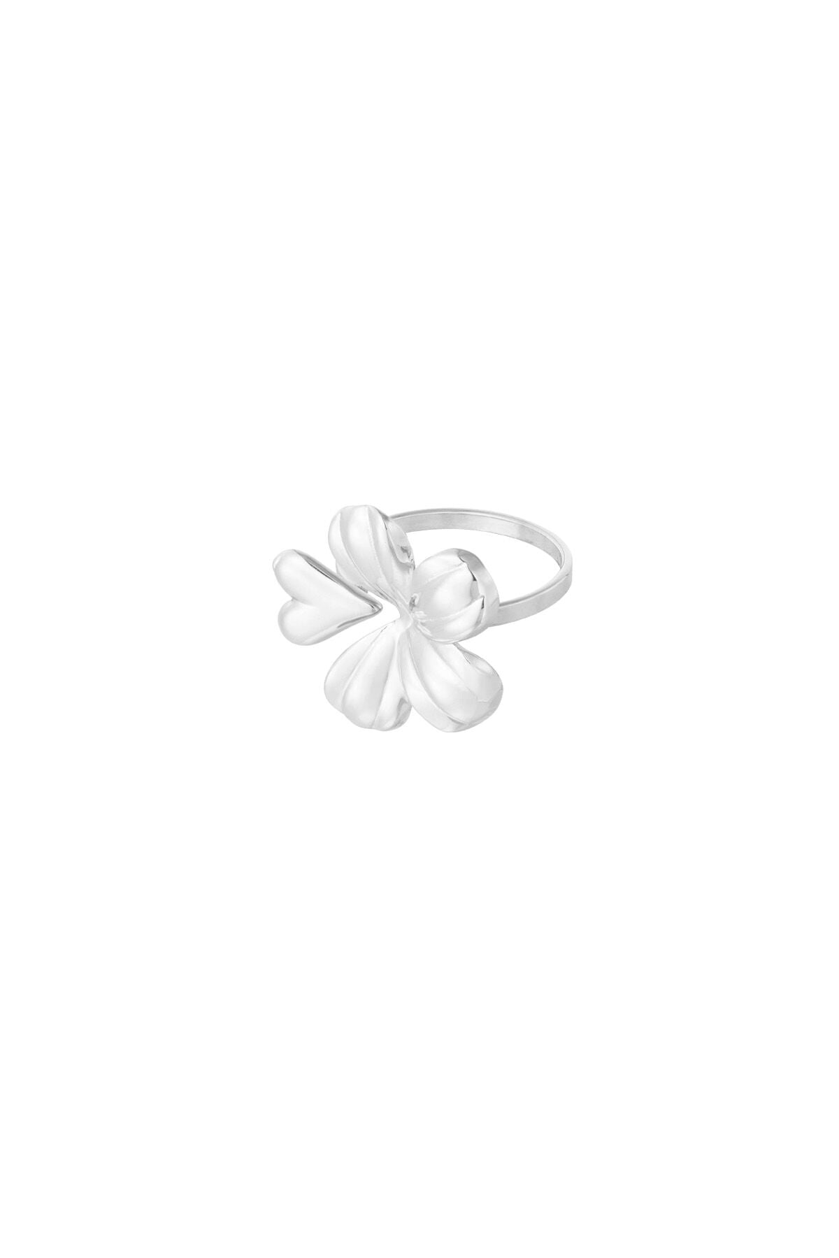 Stylish Statement Ring in Silver & Gold