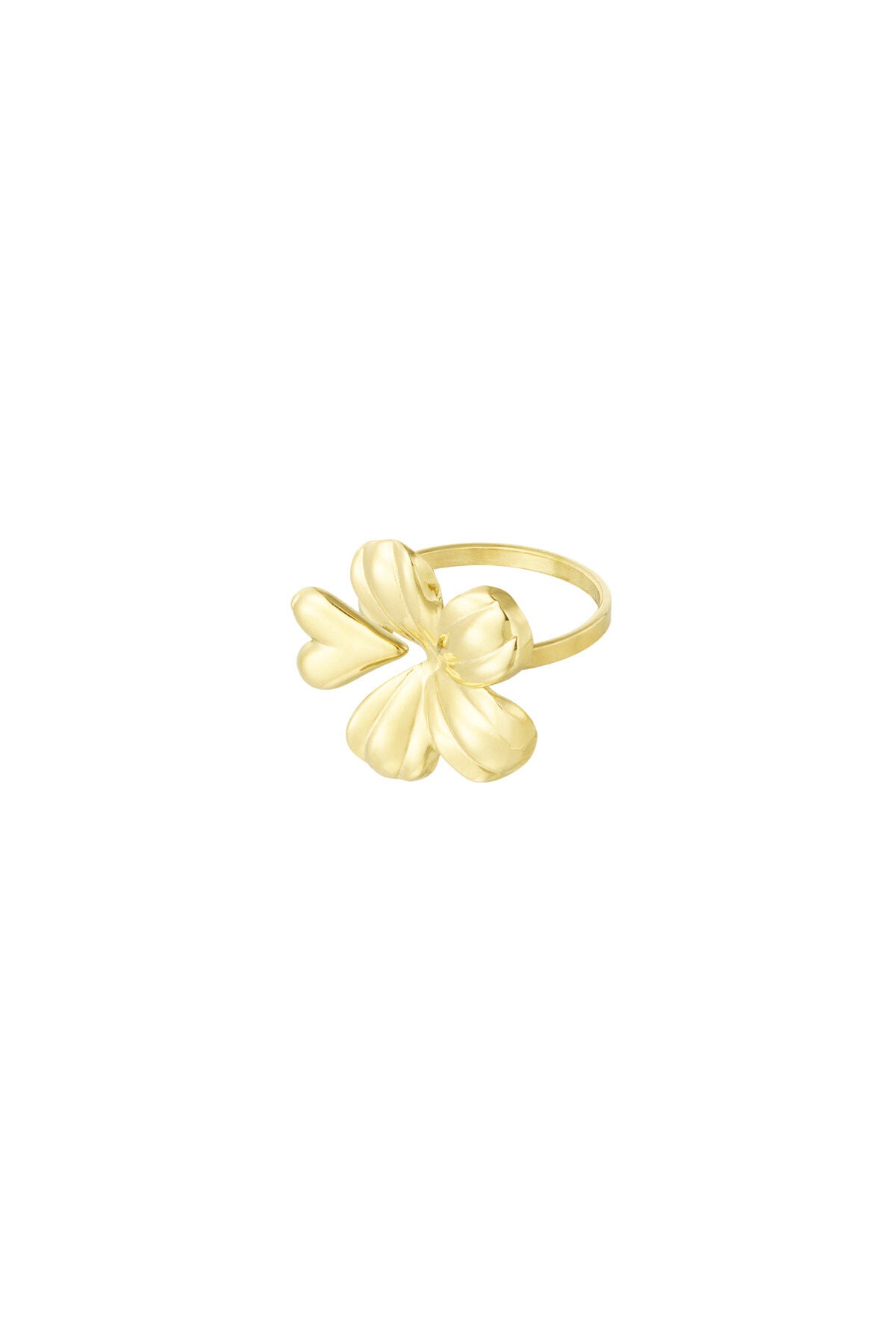 Stylish Statement Ring in Silver & Gold
