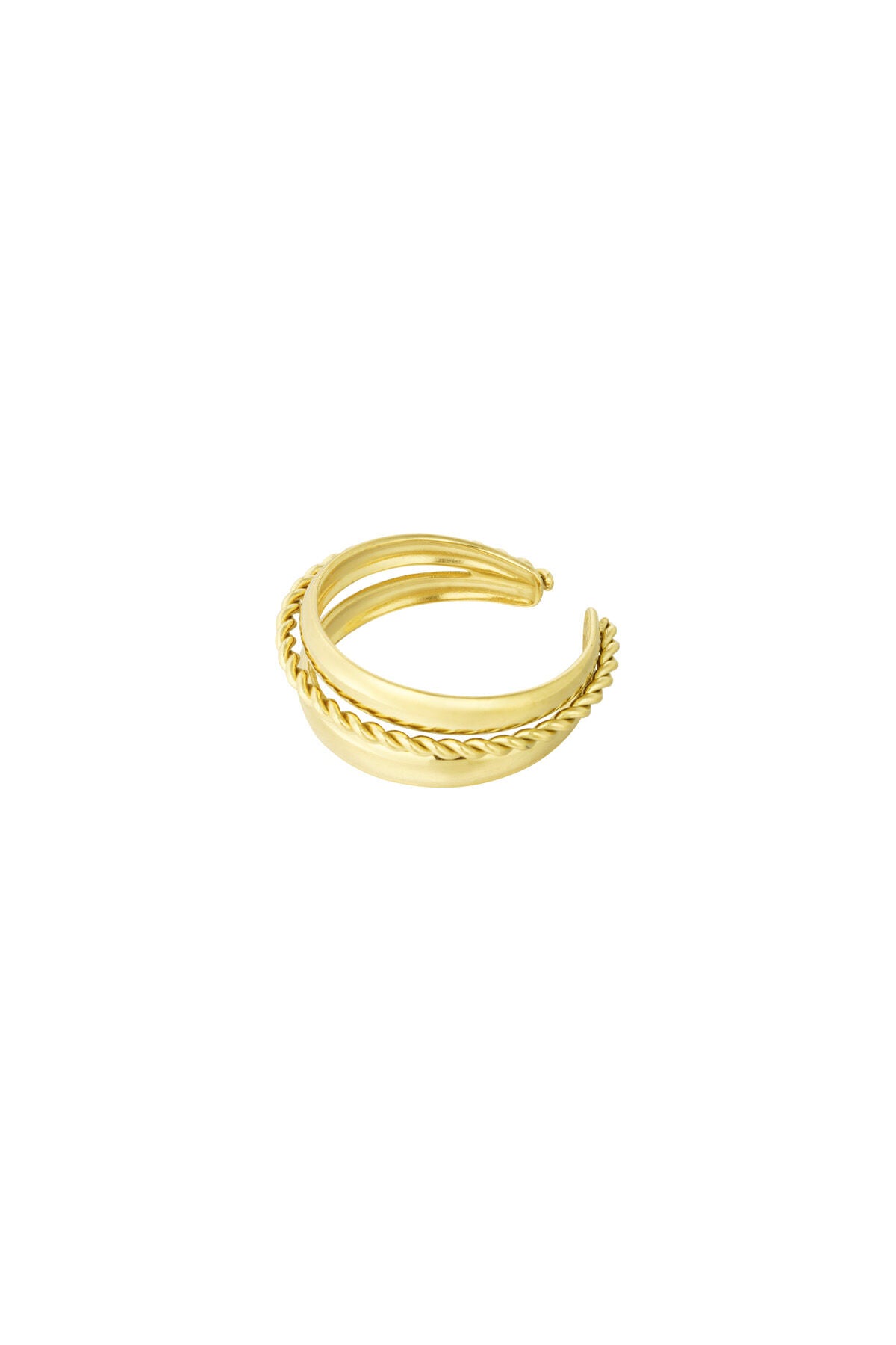 Elegant Minimalist Stainless Steel Ring - Silver & Gold