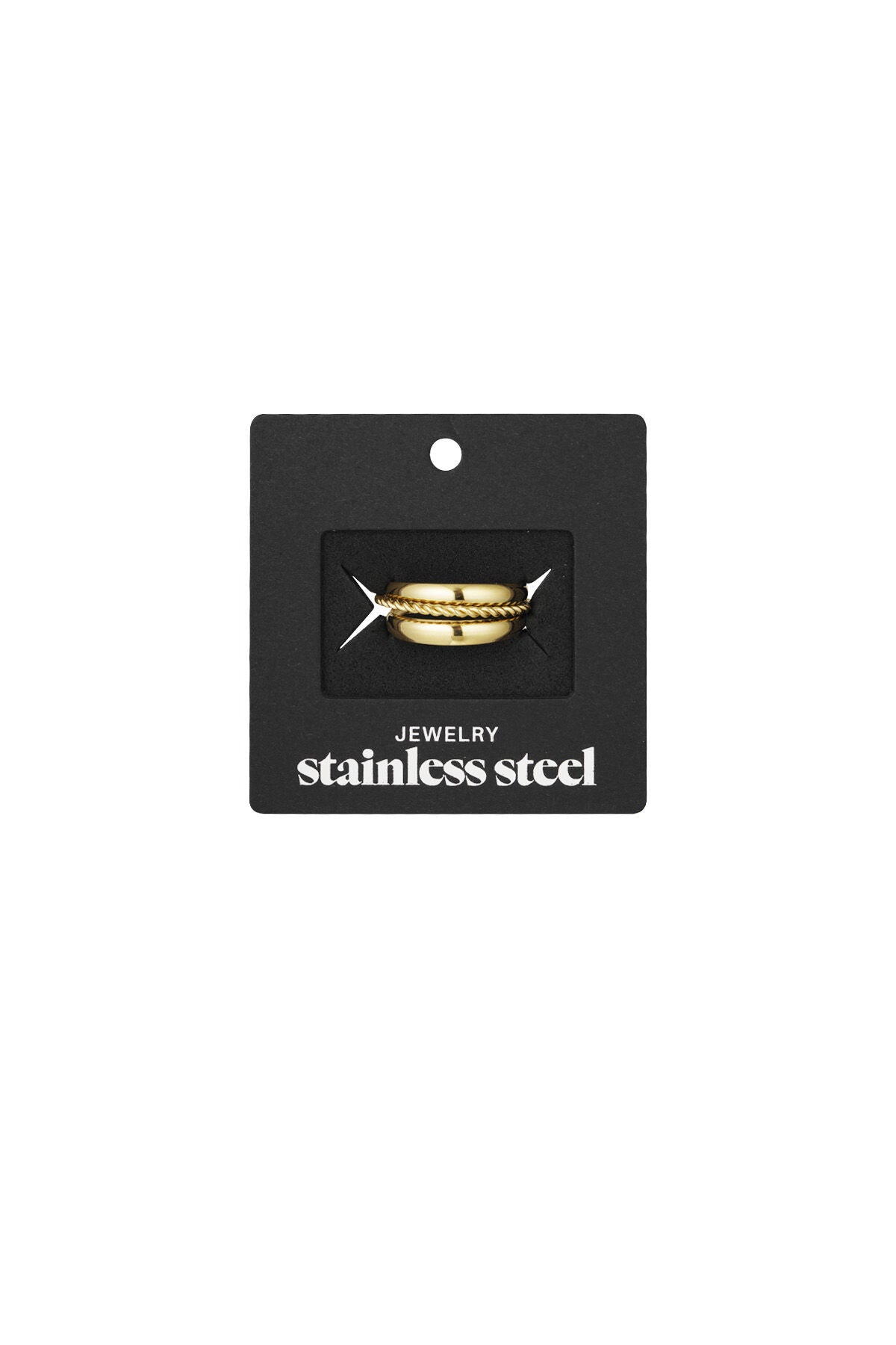 Elegant Minimalist Stainless Steel Ring - Silver & Gold