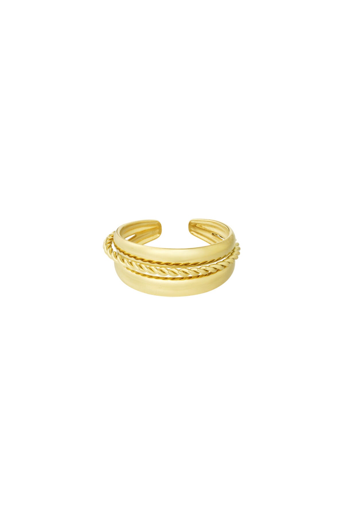 Elegant Minimalist Stainless Steel Ring - Silver & Gold