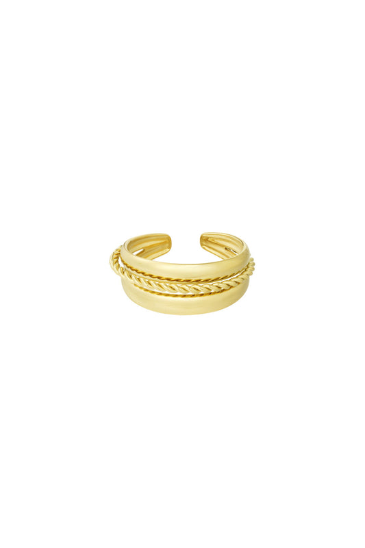 Elegant Minimalist Stainless Steel Ring - Silver & Gold