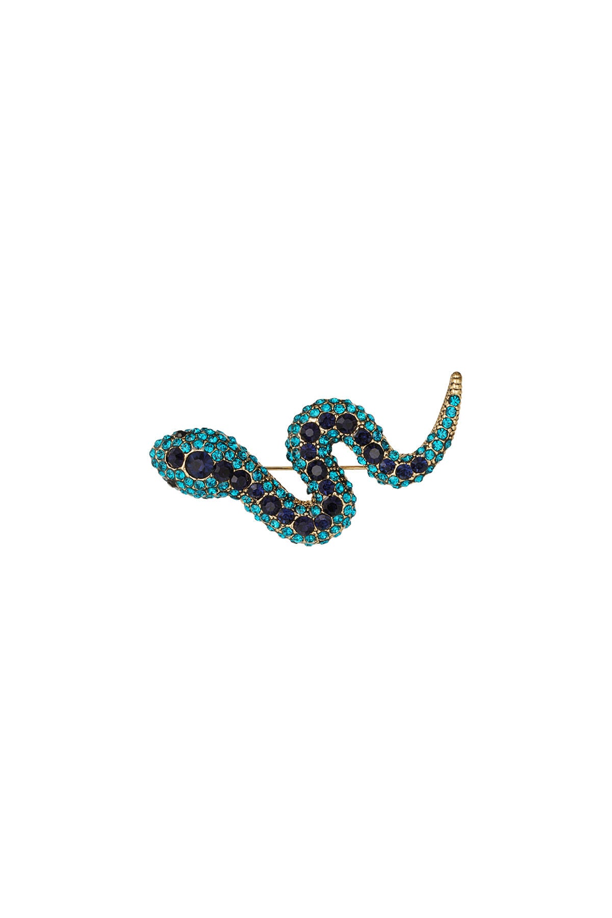 Elegant Alloy Brooch in Green and Blue