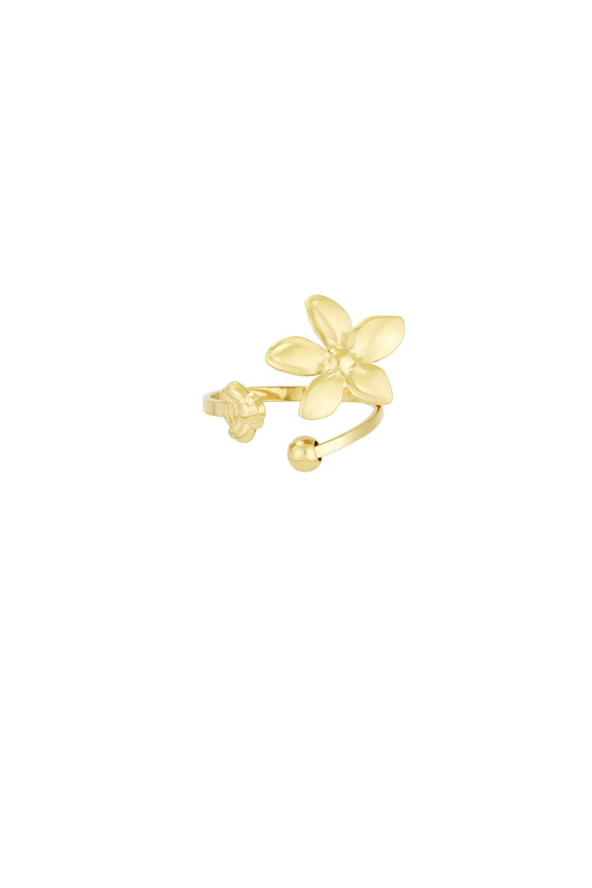 Bold Statement Ring in Silver and Gold Tones