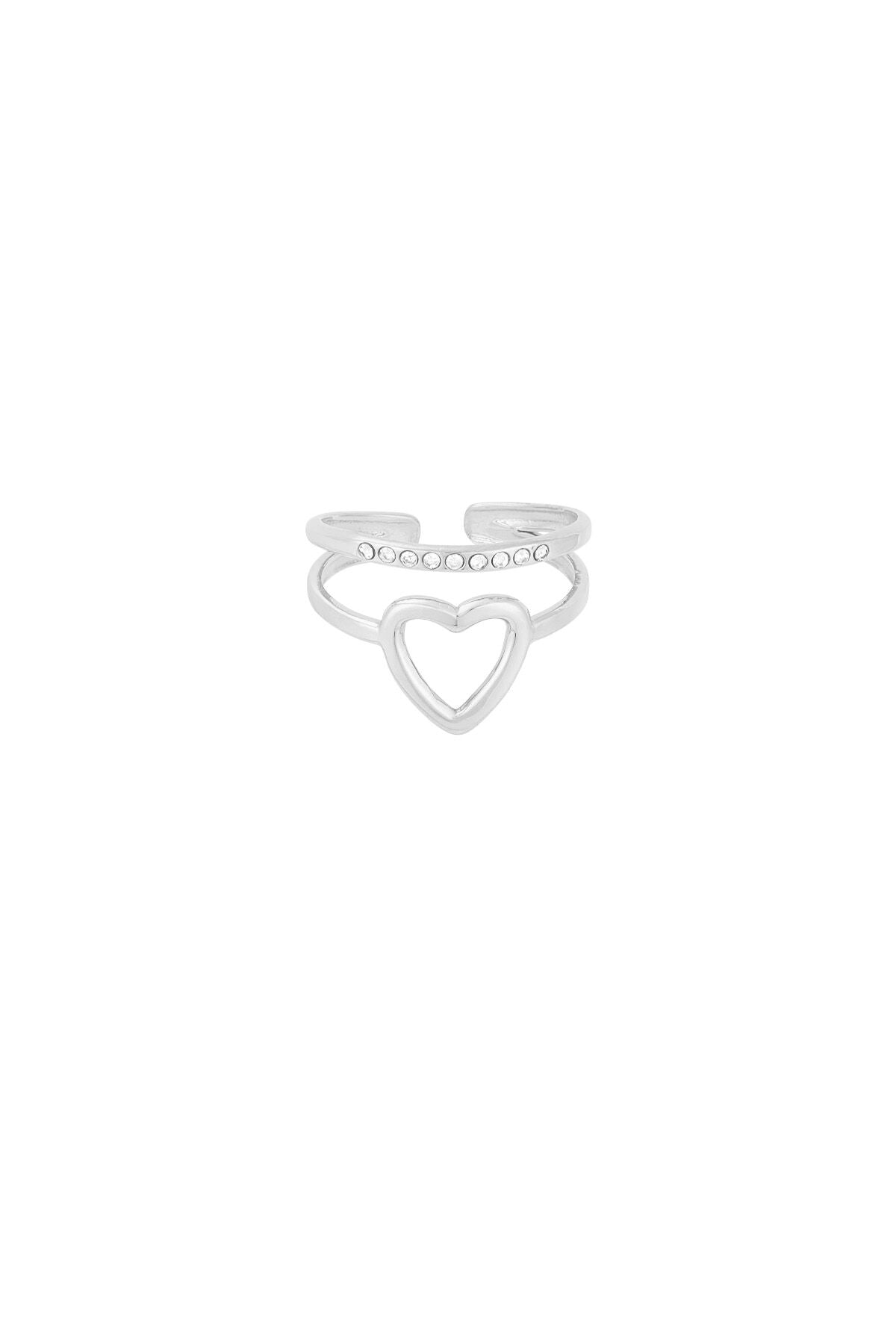 Elegant Statement Ring in Silver & Gold