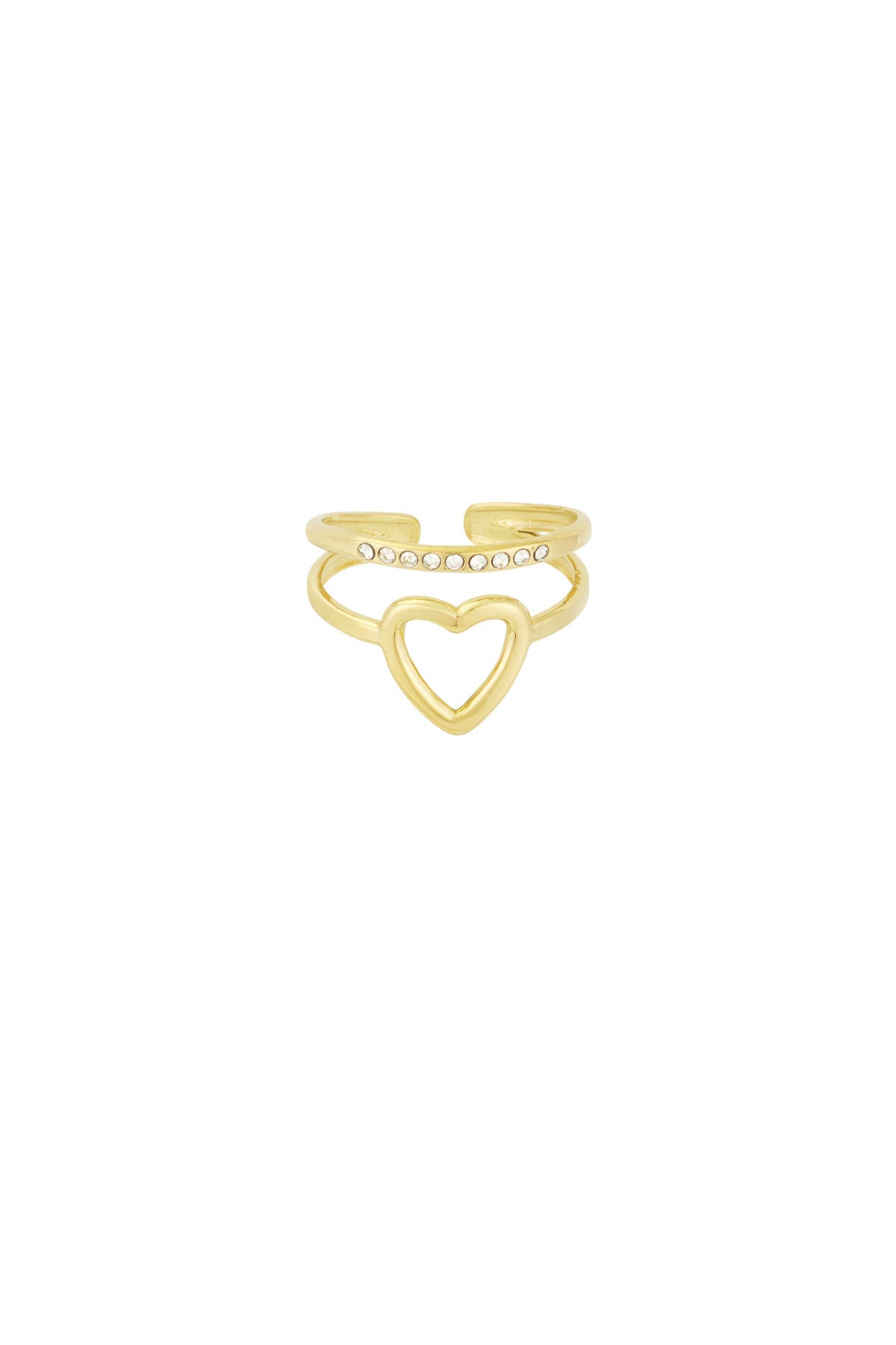 Elegant Statement Ring in Silver & Gold