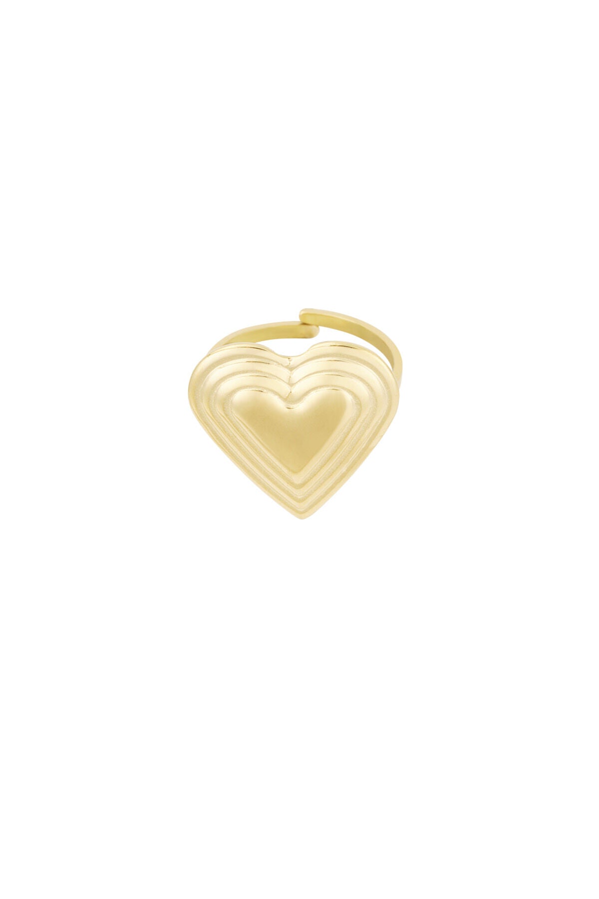 Elegant Statement Ring in Silver & Gold Tone