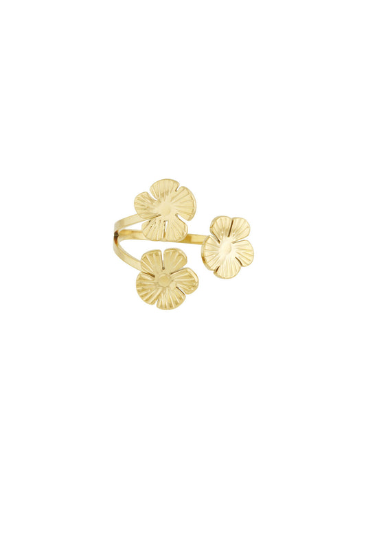 Elegant Statement Ring in Silver & Gold