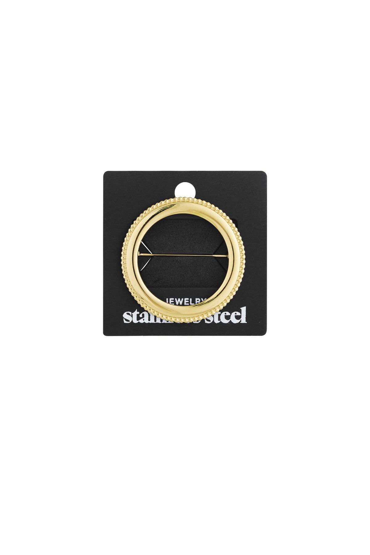 Elegant Stainless Steel Brooches in Silver and Gold
