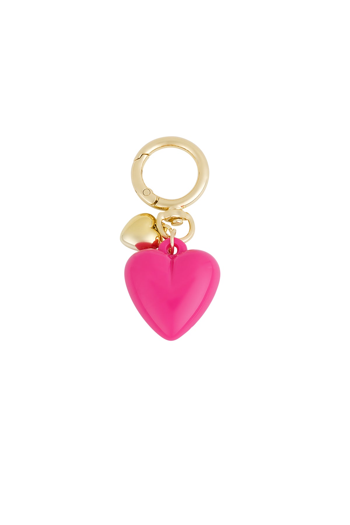 Chic Acrylic Heart Keychain in Vibrant Colors