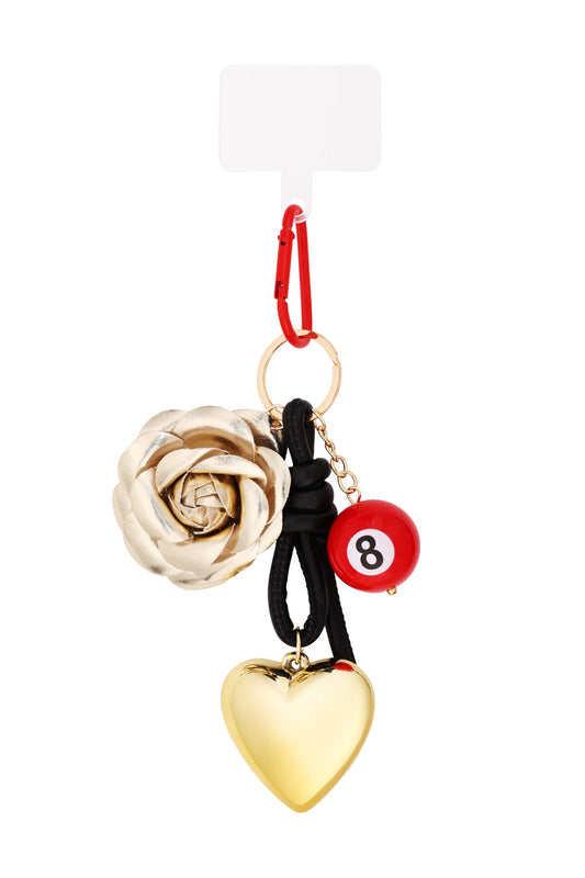 Chic Red Alloy Bag Charm for Fashion Lovers