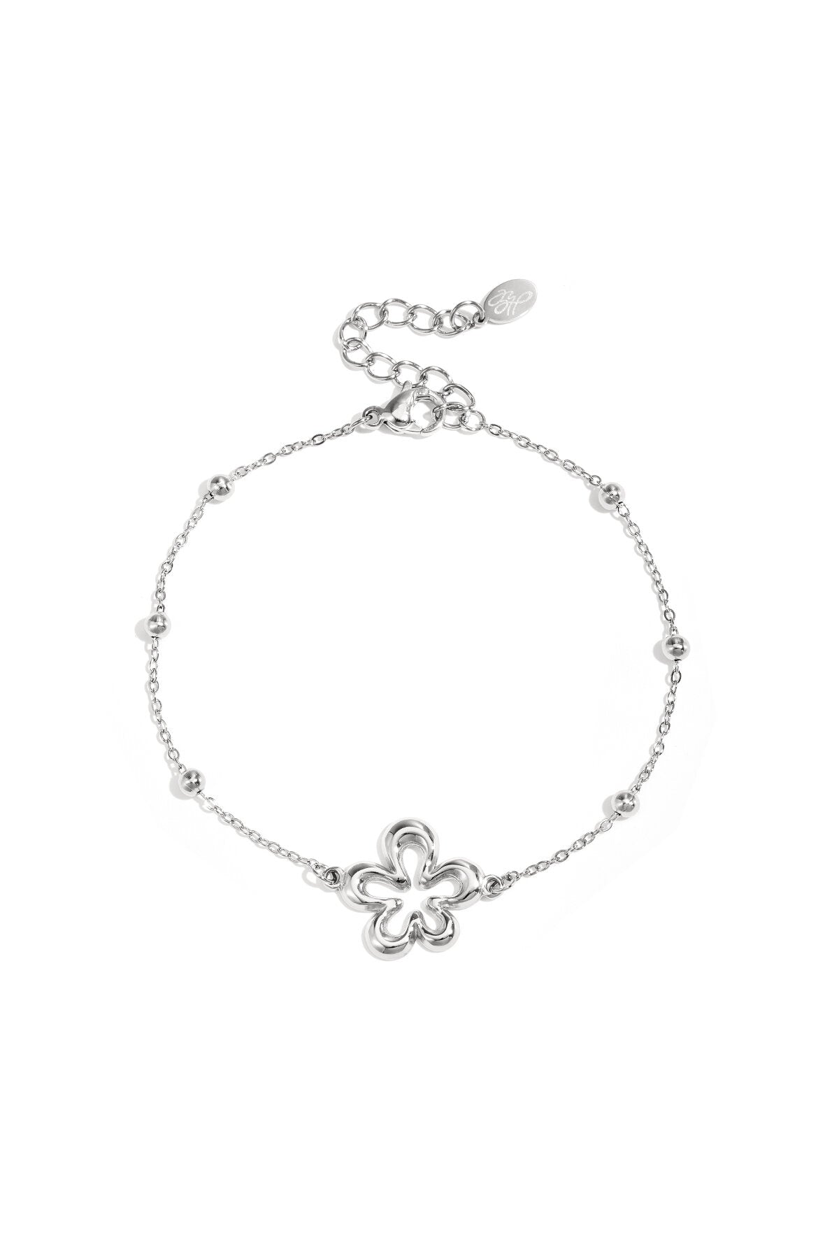Elegant Flower Charm Bracelet for Women - Silver & Gold