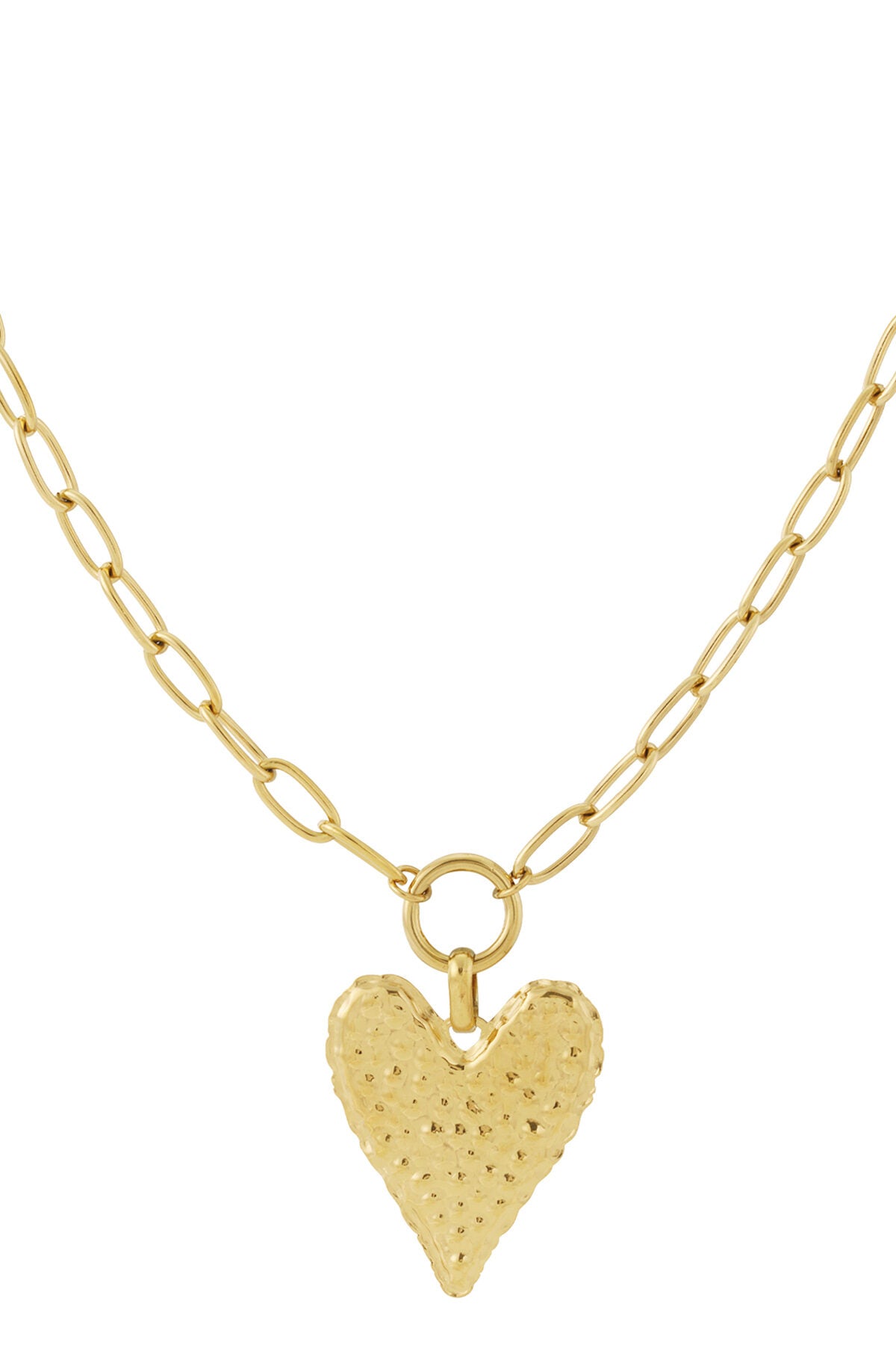 Elegant 14K Gold Plated Heart Necklace
