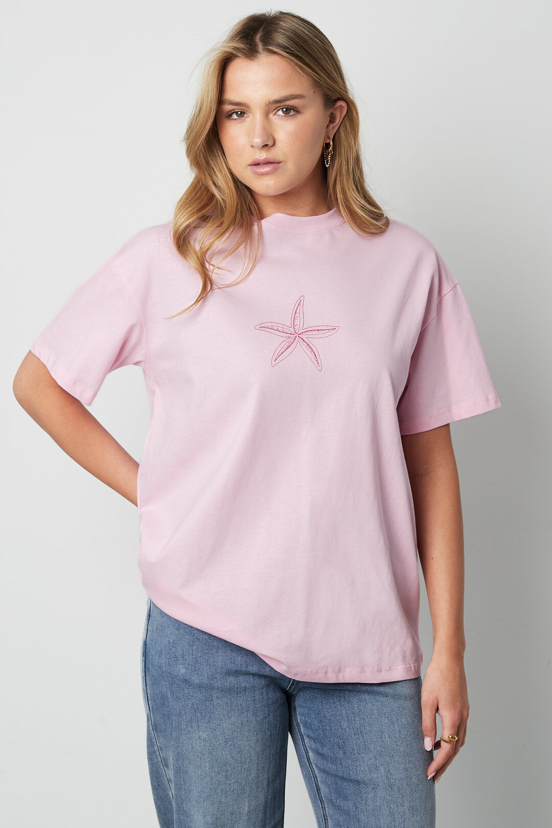 Soft Cotton Letter Print T-Shirt for Spring/Summer