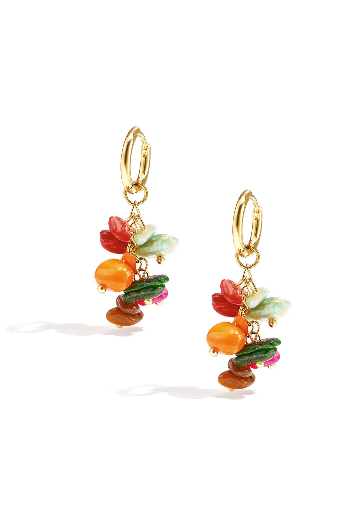 Stylish Yellow & White Beads Earrings for Summer