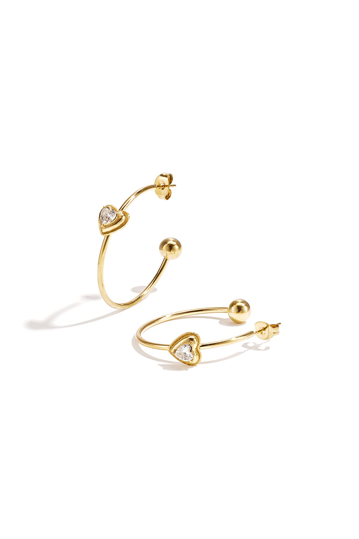 Stylish Heart Hoop Earrings for Daily Wear