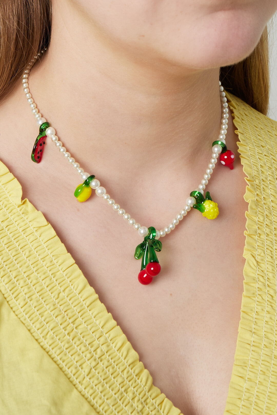 Charming Multicolour Artificial Pearl Necklace for Spring