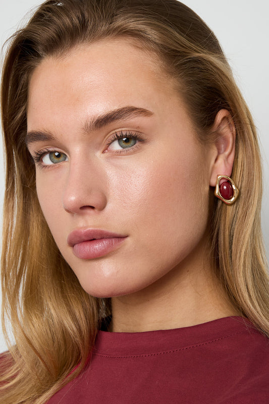Elegant Gold Retro Stud Earrings for Women
