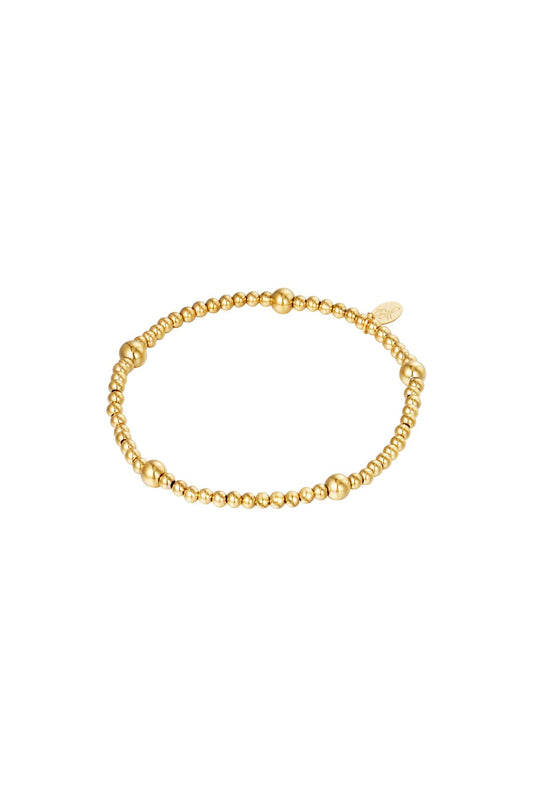 Armband Beady Goud kleur Stainless Steel
