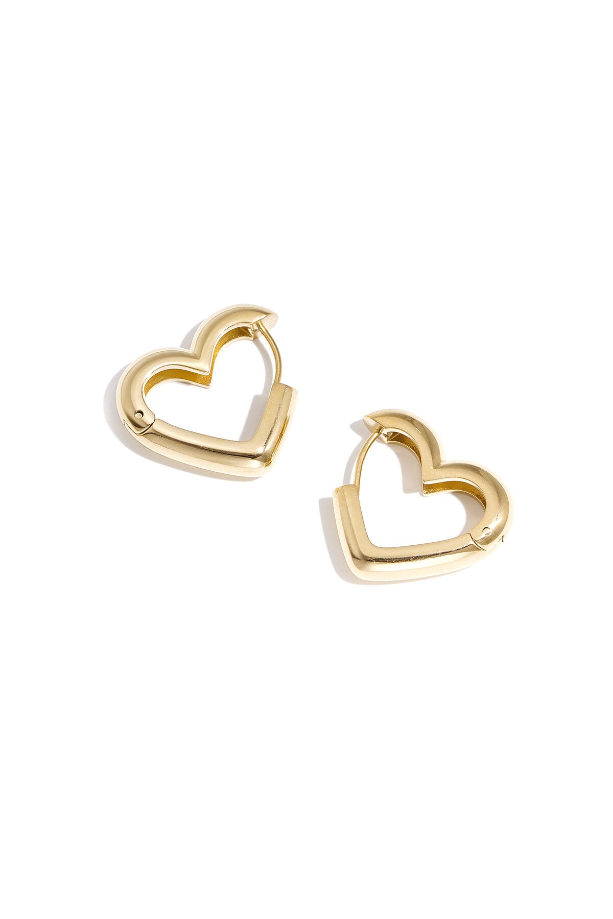 Elegant Heart Hoop Earrings for Everyday Wear