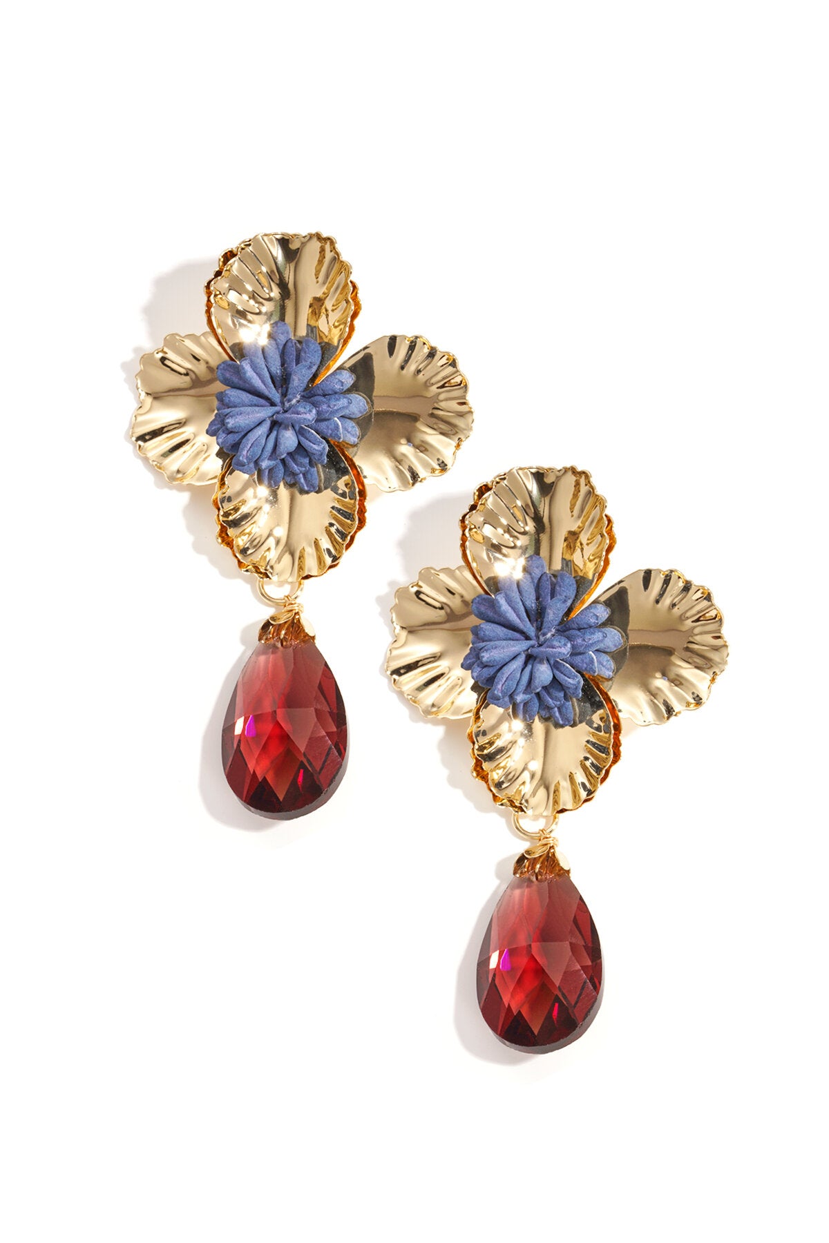 Luxurious Red & Green Drop Earrings for Holiday Glam